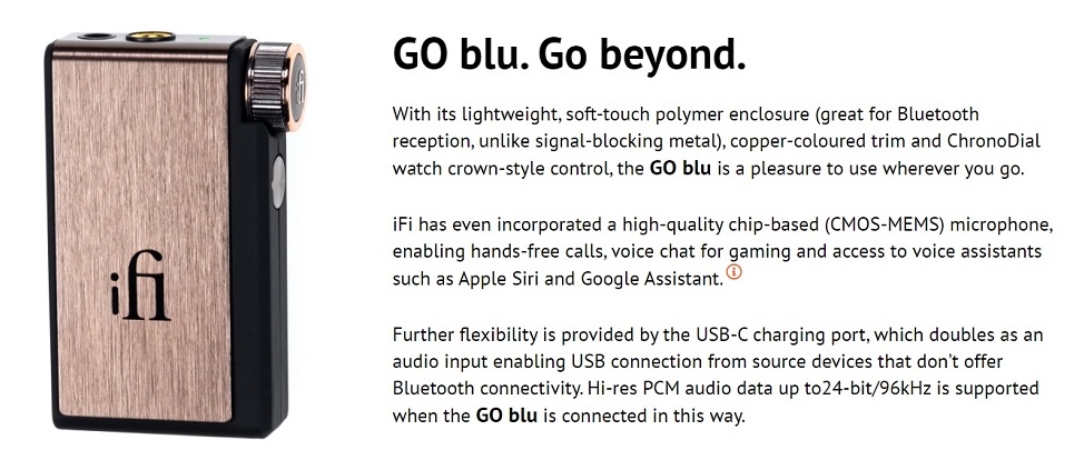 Bluetooth DAC iFi Go Blu
