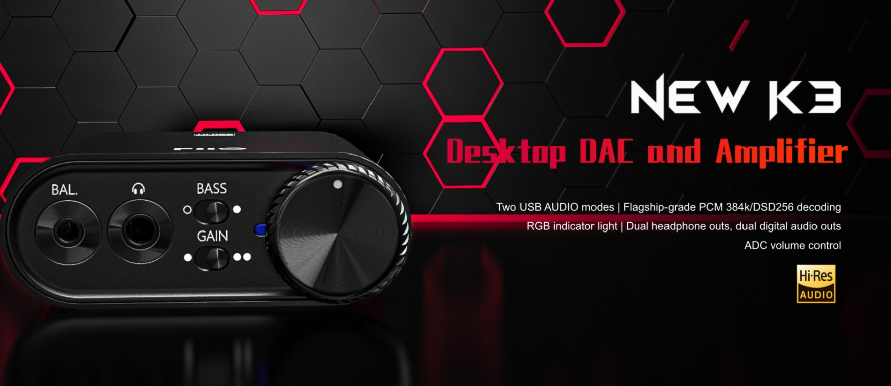 DAC/AMP desktop Fiio K3 New