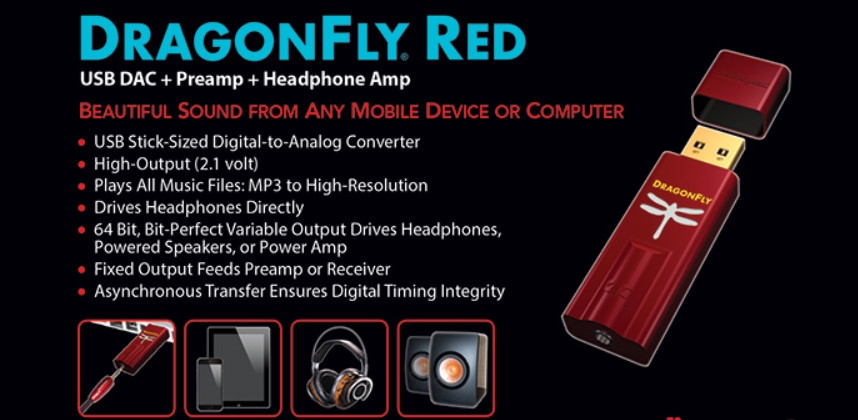 Dac/Amp USB AudioQuest DragonFly Red
