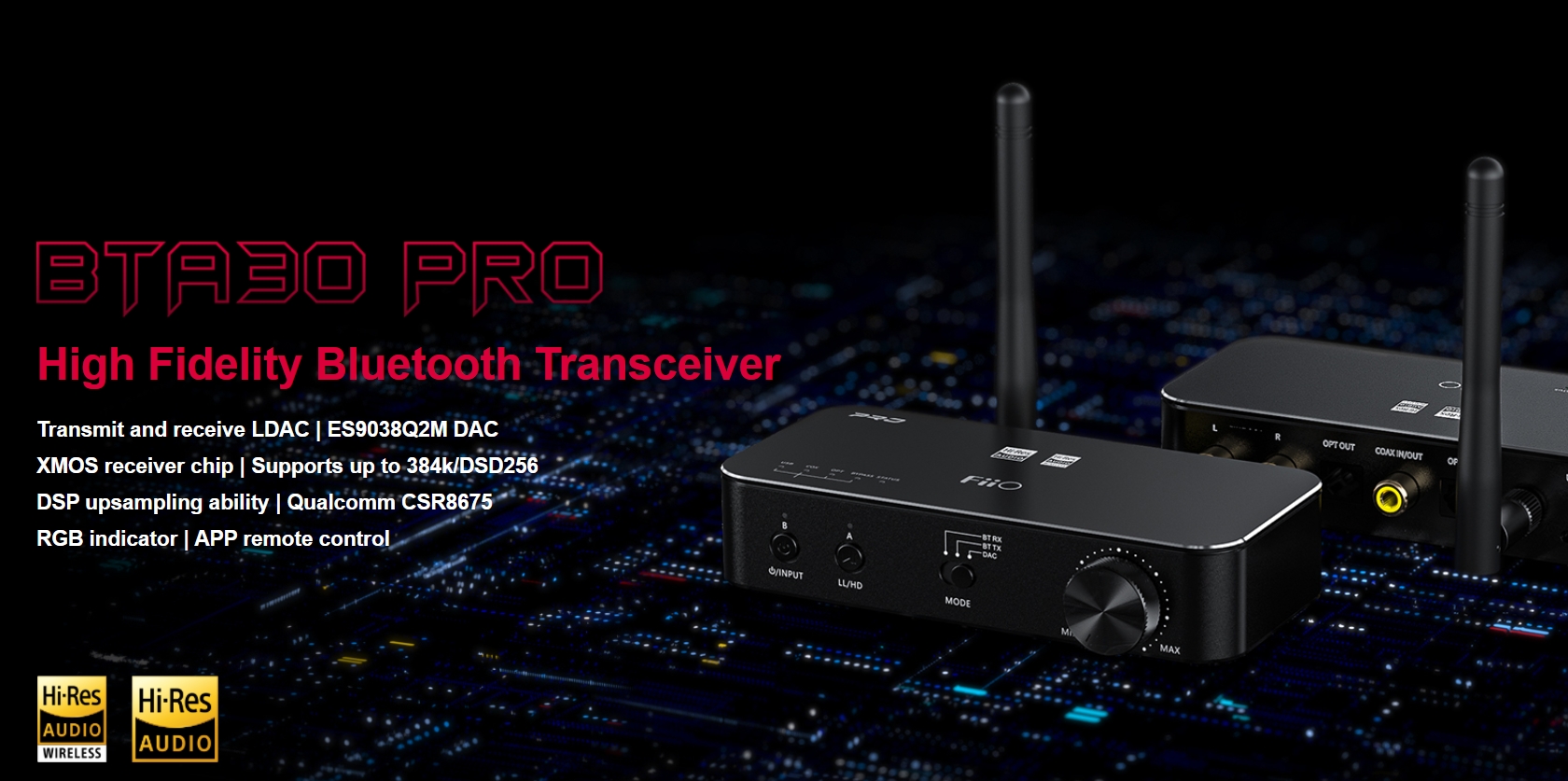 DAC Bluetooth Transceiver Fiio BTA30 Pro