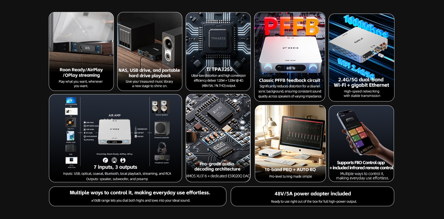 FiiO AIR AMP Đã Sẵn Hàng Tại Fitgearshop – Streaming Power Amplifier Nhỏ Gọn, Đa Năng