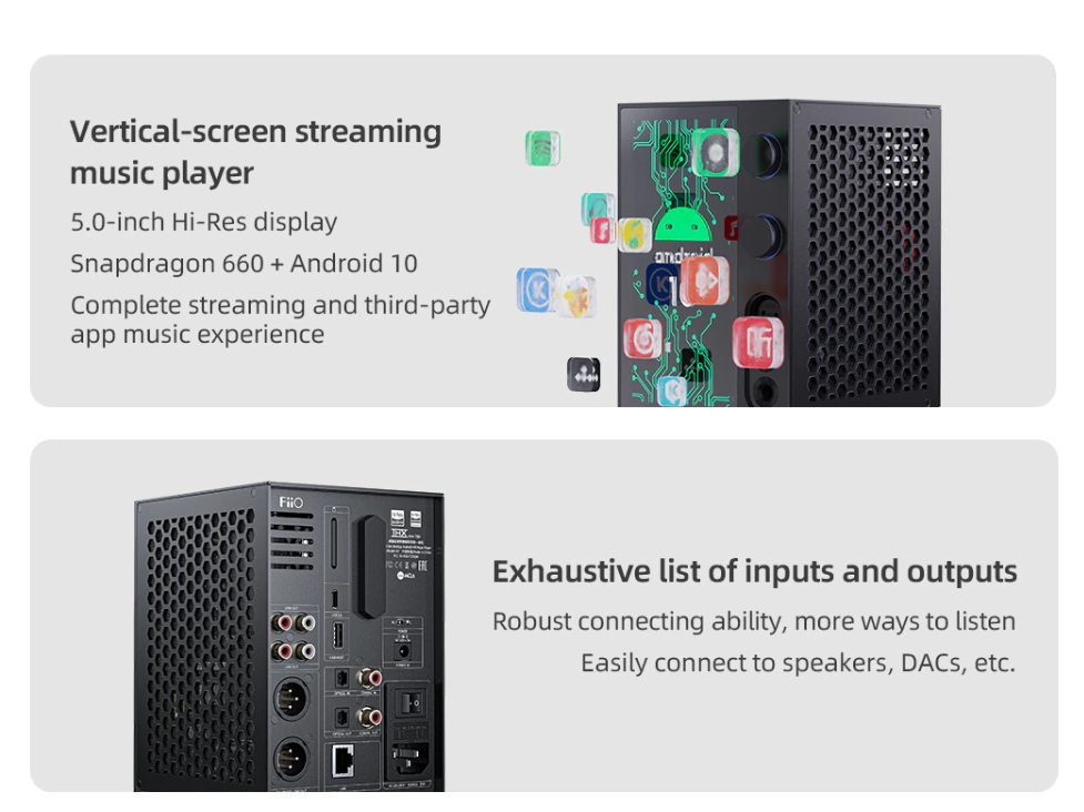 FiiO R7 ra mắt máy nghe nhạc để bàn sử dụng Snapdragon 660 Android 10