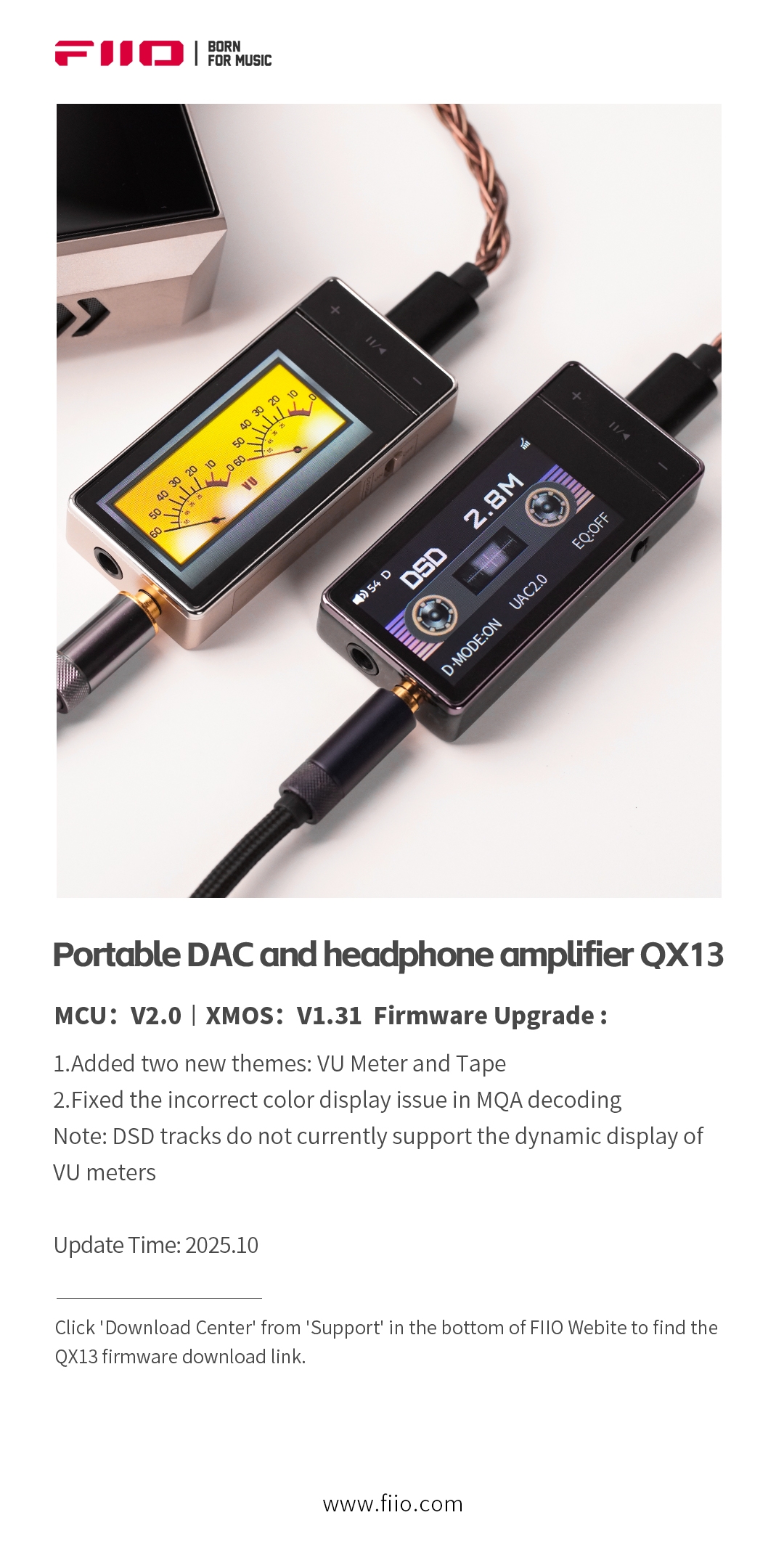 Hướng Dẫn Cập Nhật Firmware FiiO QX13 Mới Nhất – Bổ Sung Giao Diện VU Meter & Tape