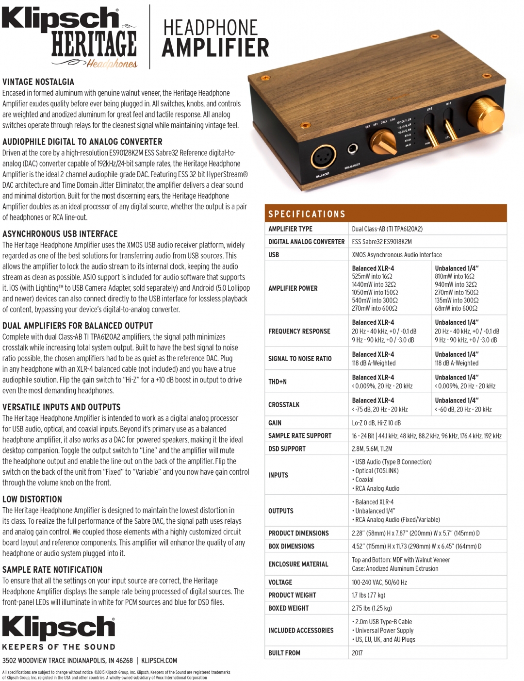 Klipsch Heritage Headphone Amplifier