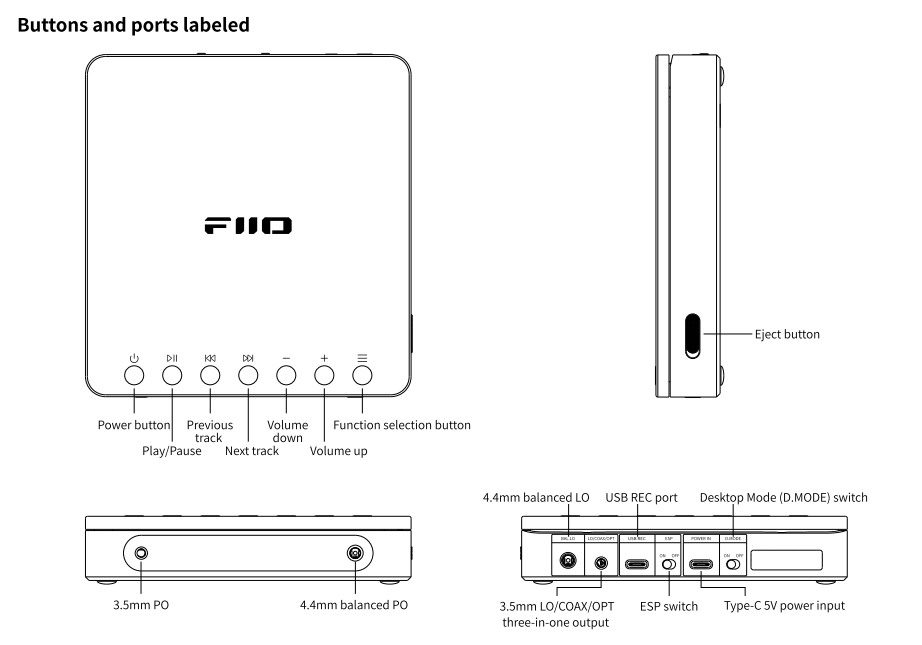 FiiO DM13 :  Hướng Dẫn Sử Dụng Máy Nghe Nhạc Portable CD Player