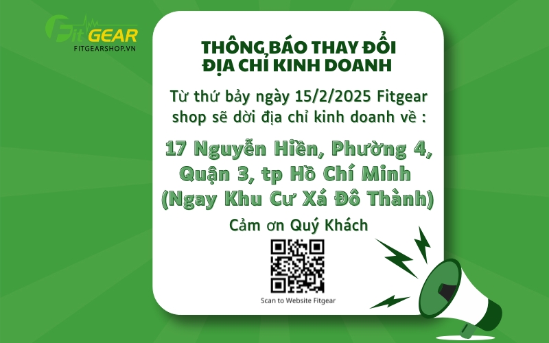 Fitgearshop Chuyển Nhà – Hẹn Bạn Ở Địa Chỉ Mới Từ 15/2/2025