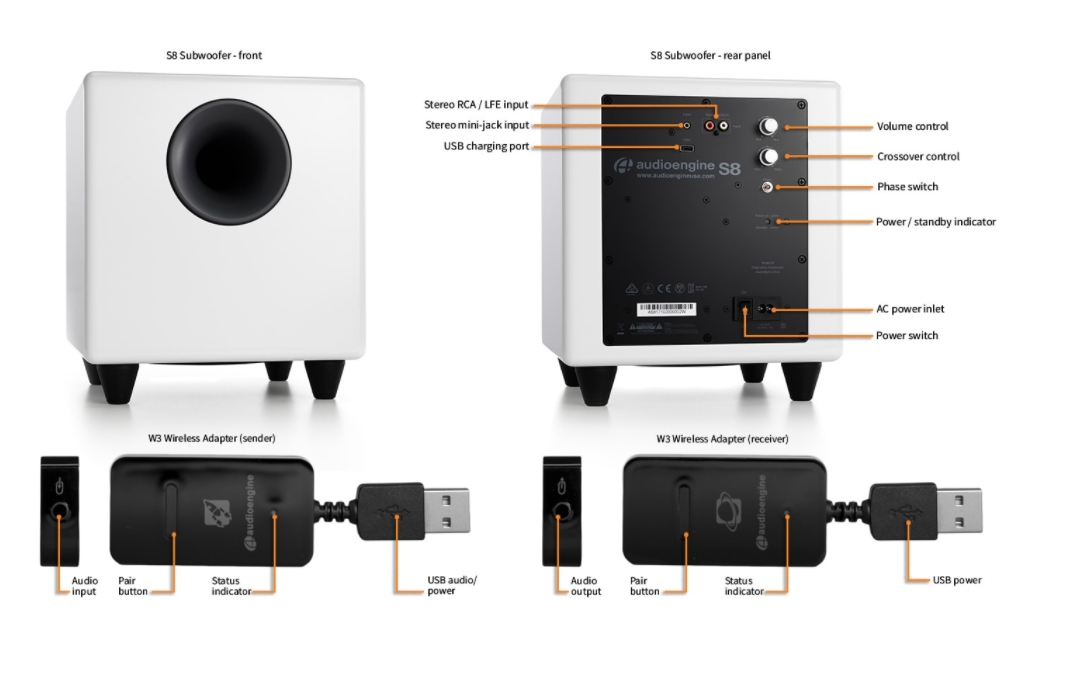 Loa Sub Audioengine S8 wireless ra mắt sở hữu tiếng bass dày hơn với công bố của hãng