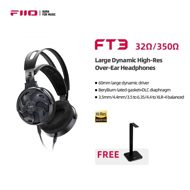 Nhà FiiO cho ra mắt tai nghe over-ear FiiO FT3 phiên bản 32Ω