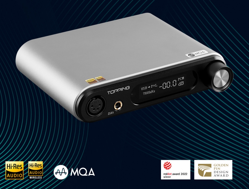 Topping ra mắt DX5 có trang bị chip dual DAC, hỗ trợ MQA