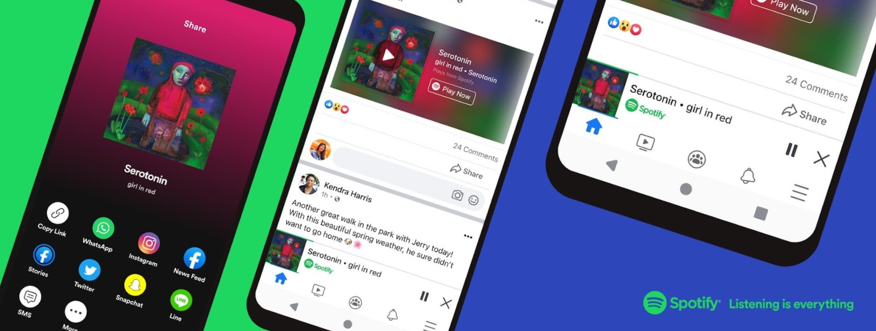 Spotify nghe trực tiếp từ Facebook mà không cần mở ứng dụng
