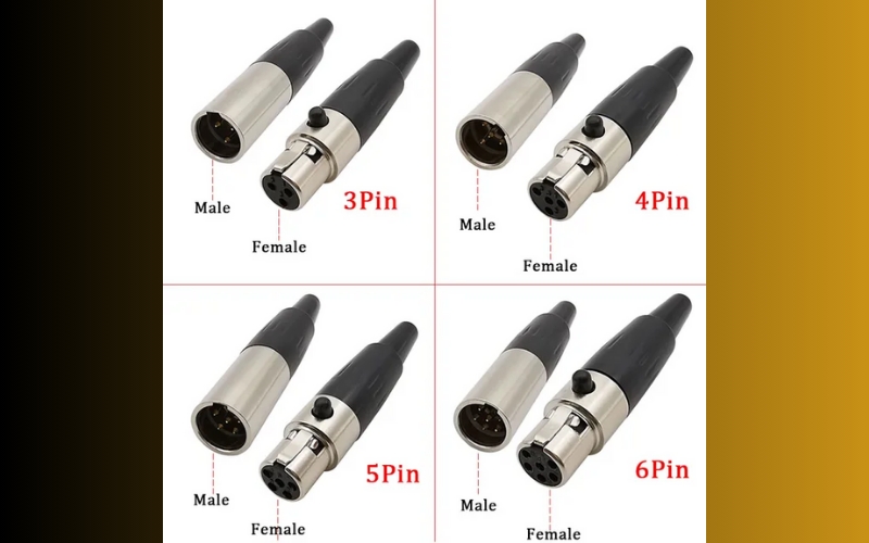 Sự Khác Biệt Giữa Các Loại Đầu Chuyển Đổi XLR 3-Pin, 4-Pin, 5-Pin và 6-Pin & Cách Sử Dụng Đúng Chuẩn
