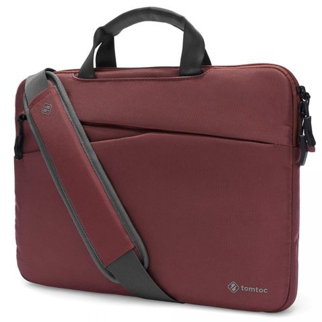 Túi chống sốc Macbook Pro 13 inch TOMTOC Messenger bags Dark Red A45-C01